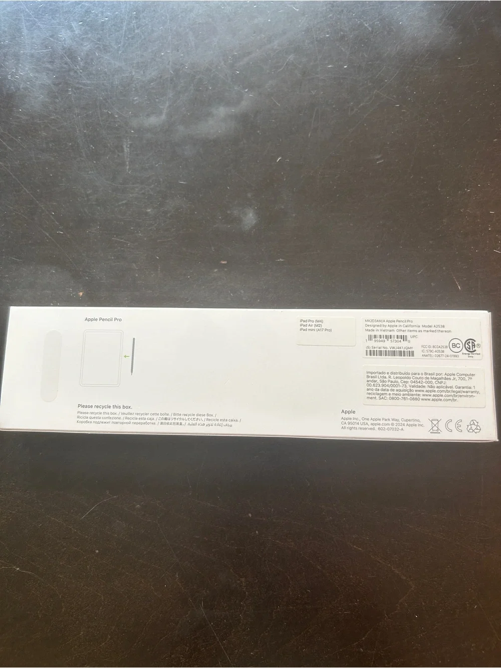 Apple Pencil Pro A2538 White – Brand New Never Used w/ Original Box